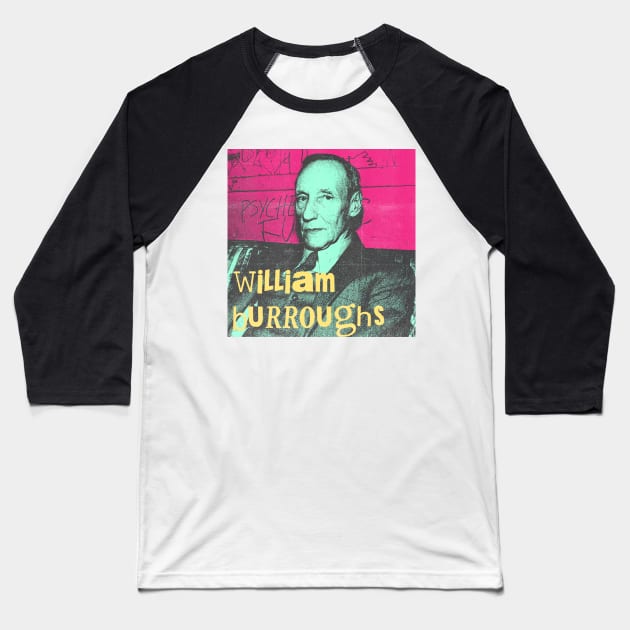 william burroughs pop art Baseball T-Shirt by psninetynine